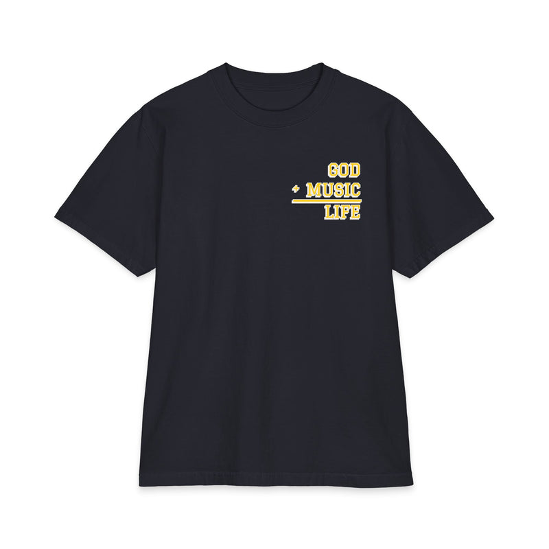 GL City Varsity Tee - Los Angeles 07 - Royal & Gold (Navy)