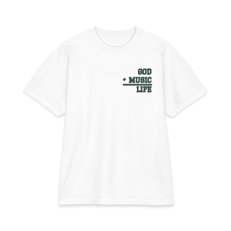 GL City Varsity Tee - New York 07 - Green & White (White)