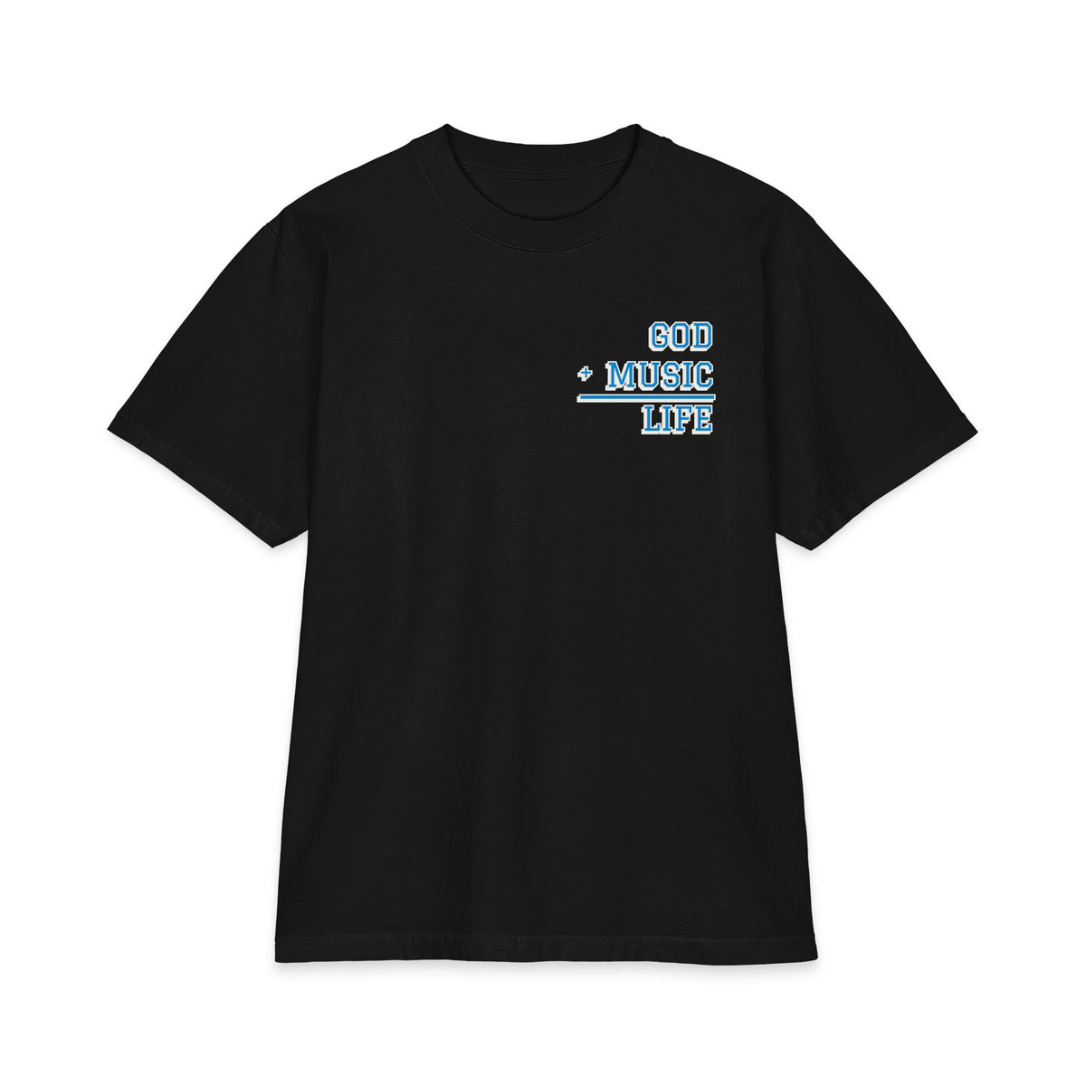 GL City Varsity Tee - Charlotte 07 - Carolina Blue & Black (Black)