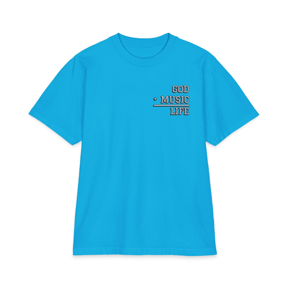 GL City Varsity Tee - Detroit 07 - Blue & Silver (Turquoise)