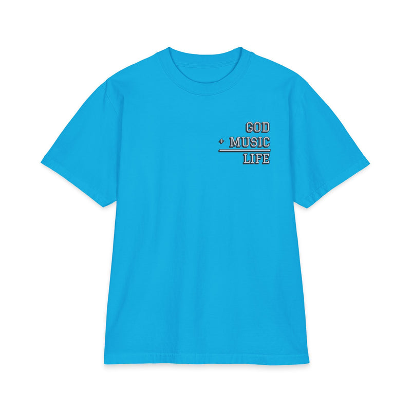 GL City Varsity Tee - Detroit 07 - Blue & Silver (Turquoise)
