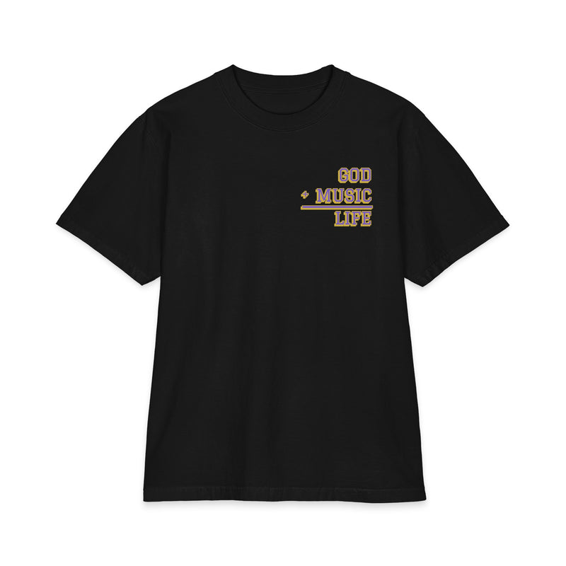 GL City Varsity Tee - Baltimore 07 - Purple & Gold (Black)